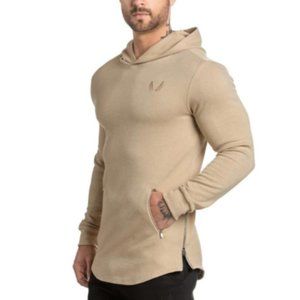 Asrv Khaki Men’s Fitness Running Hoodie